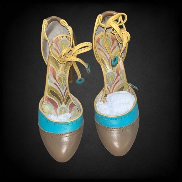 RARE Fly London retro vintage-inspired 40s pinup rockabilly swing heels. - Picture 2 of 3